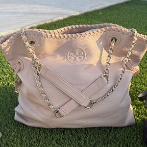 Tory Burch Blush Leather Shoulder Bag